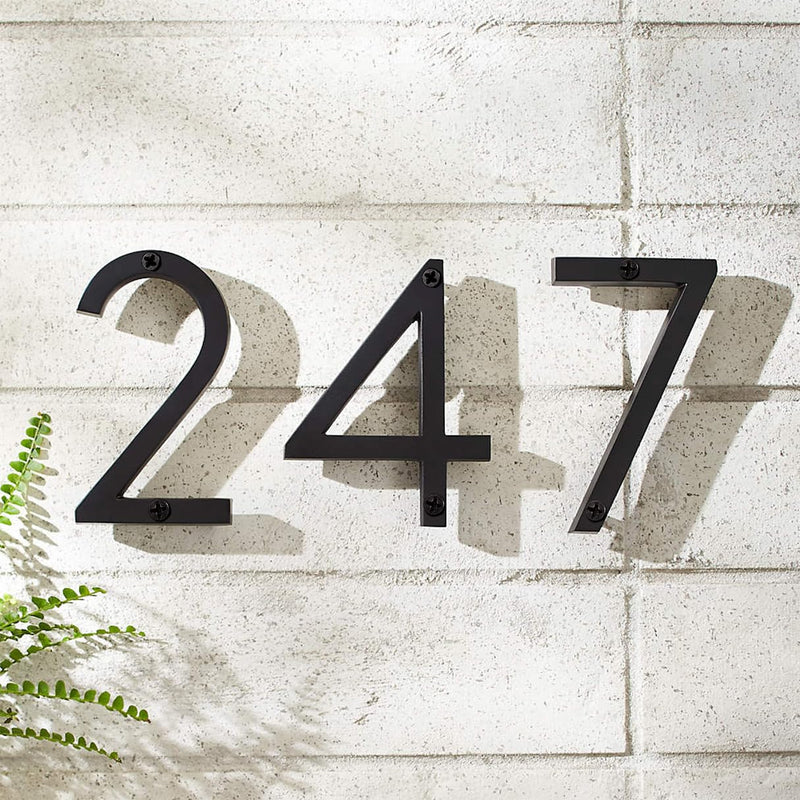 5 Inch House Number 1 Black Modern House Number,Acrylic Outside Address Numbers for Door Mailbox Street Easy Flush or Floating Mount for Exterior Address Display, Garage Gates,and Farmhouses(Number 1) 5 Inch No 1