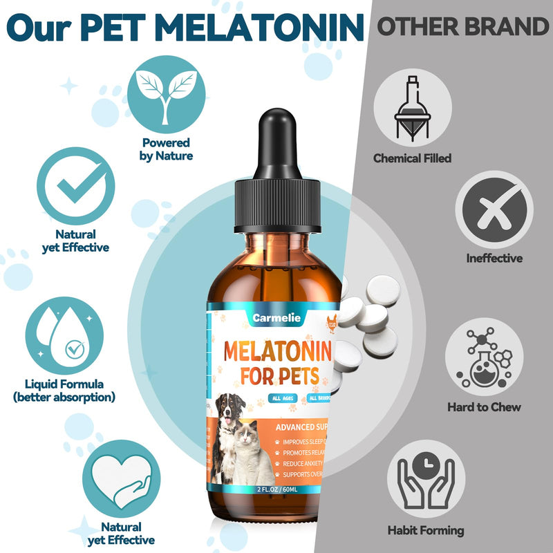 Melatonin for Pets, Flea and Tick Supplement for Dog - Flea and Tick Support for Dog