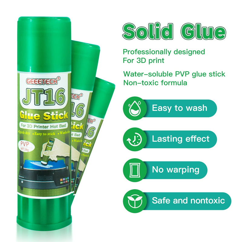 3D Printer Glue Sticks 6 Pieces for Glass, PEI Sheet, Aluminum Build Plate, Solid Adhesive for PETG, PLA, TPU, ABS Filament, 1.27oz*6, Washable Stick Glue