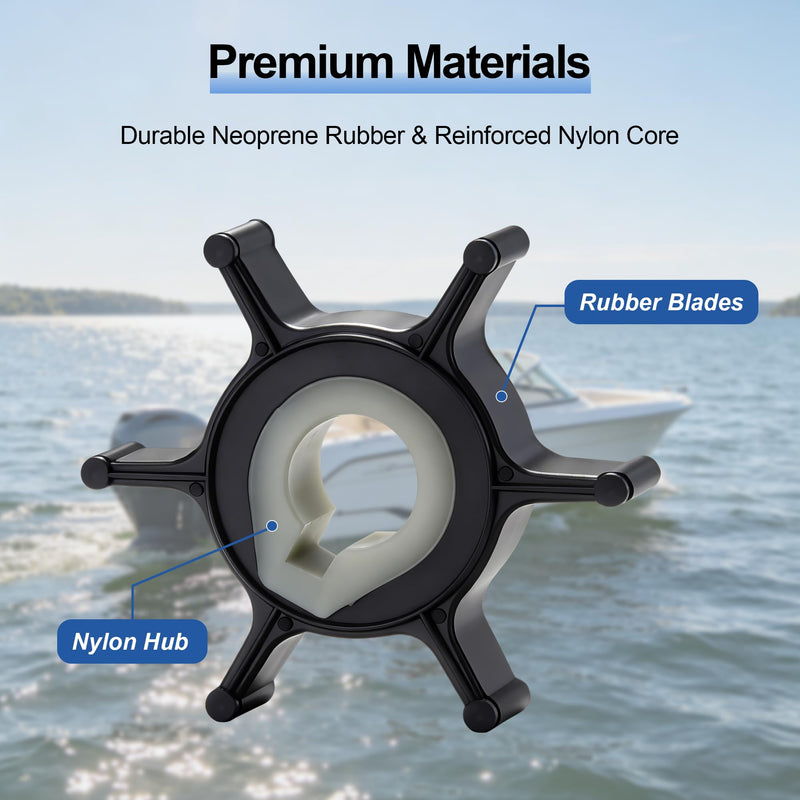 MARKGOO Water Pump Impeller 382221 0382221 Replacement for Evinrude Johnson OMC BRP Outboard Motor 1.5HP 2HP 4 HP 6HP Boat Accessories Engine Parts 766433 0766433