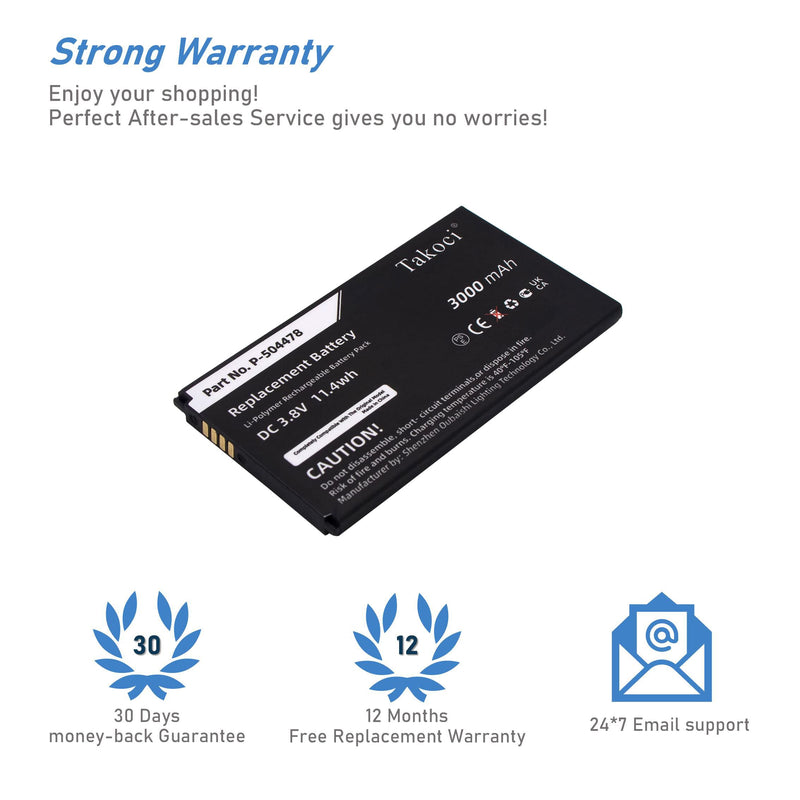 Replacement Battery for ADT P-504478 Command Secondary Color Touchscreen Keypad 3000mAh