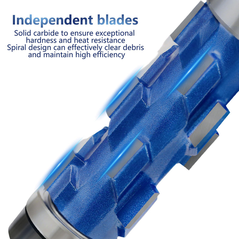 Spiral Flush Trim Router Bits 1/2" Shank, Sturdy Double Bearing Woodworking Trimming Cutter Bit with for Solid Wood Board MDF Hardwood, Solid Carbide, 2-9/16 Inch Cutting Length, 1pc 1pcs (2.56") Spiral Flush Trim Router Bits