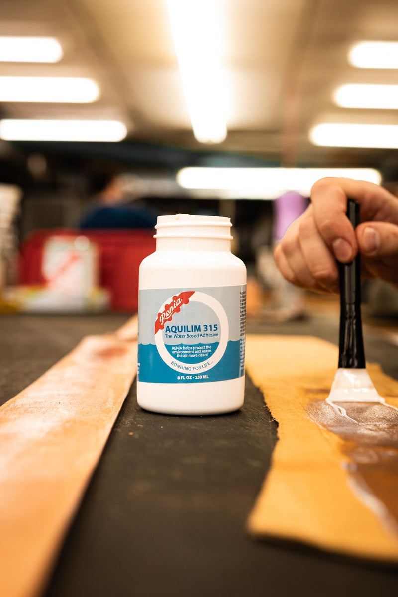 Renia Aquilim 315 Odorless Water Based Contact Cement for Leathercraft with Ultra Hold and Flexible Adhesive That Dries Quickly
