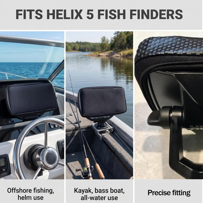 Helix 5 Cover, Compatible with Humminbird Helix 5, Sun Protection, Shock Absorption, Scratch Resistance Fish Finder Cover, Made of Neoprene Protects Your Screen from Sun and Adverse Weather Damage