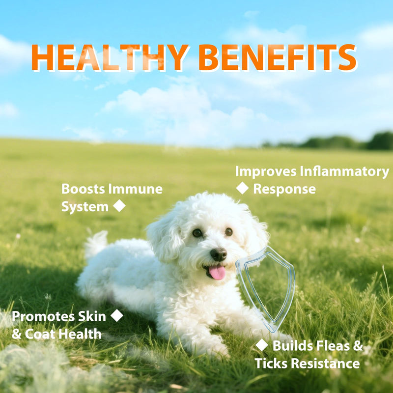 Flea and Tick Prevention for Dogs Chewables, Natural Dog Flea and Tick Treatment Chewable Supplement, Chicken Flavor 180 Count for All Breed Sizes