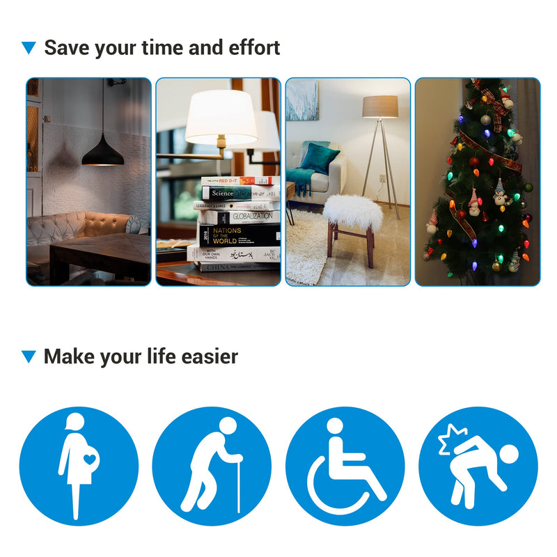 DEWENWILS Wireless Remote Control Outlet, Programmable and Expandable Electrical Outlet Switch, Wireless Remote Light Switch, 100FT Range, FCC Listed, 1 Remote and 3 Outlets 1 Remote + 3 Outlets