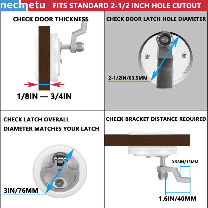 Boat Cam Latch Fits 2-1/2" Hole,Surface-Mount Locking Latch Flush Mount Latch (Key Locking)