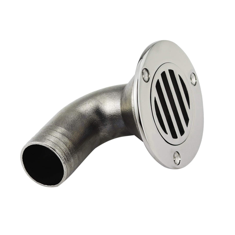 Stainless Stee 316 Marine Grade 1-1/2in(38mm) or 1-1/4in(32MM) Marine Boat Deck Drain Scupper 316 Boat Plumbing Fittings for Yacht/Boat W/fasterners for 1-1/2inch