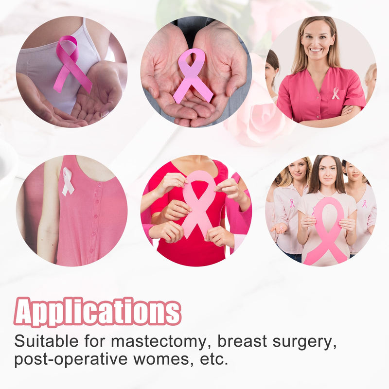 2pcs Shower Lanyard with 2 Hooks for Mastectomy Drain Holder, Pink Post-Mastectomy Must Haves Mastectomy Gifts for Women Drainage Bulbs After-Surgery Recovery Management Rope Clips Accessories