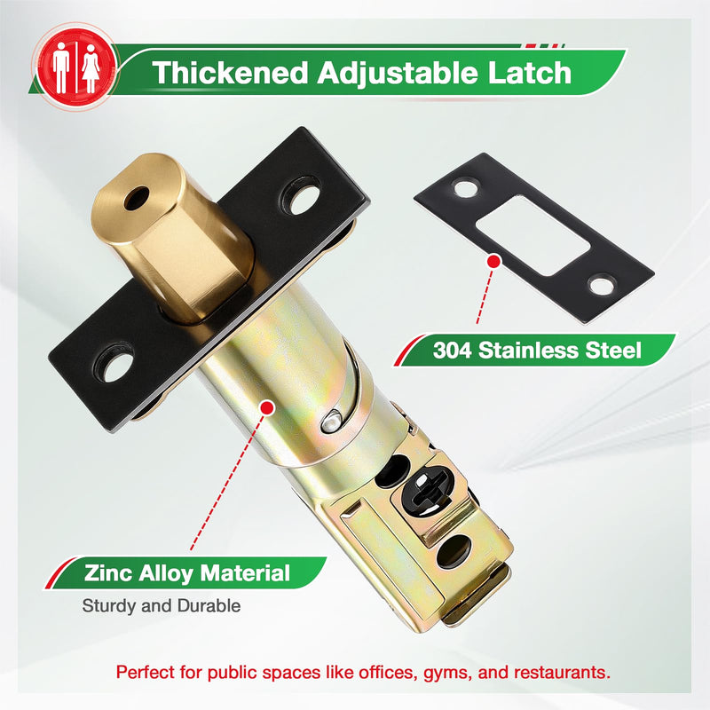 Bathroom Deadbolt with Occupancy Indicator, Vacant Occupied Bathroom Lock, in-Use/Vacant Commercial Deadbolt, ANSI Grade 2 Privacy Indicator Lock for Restrooms, Black