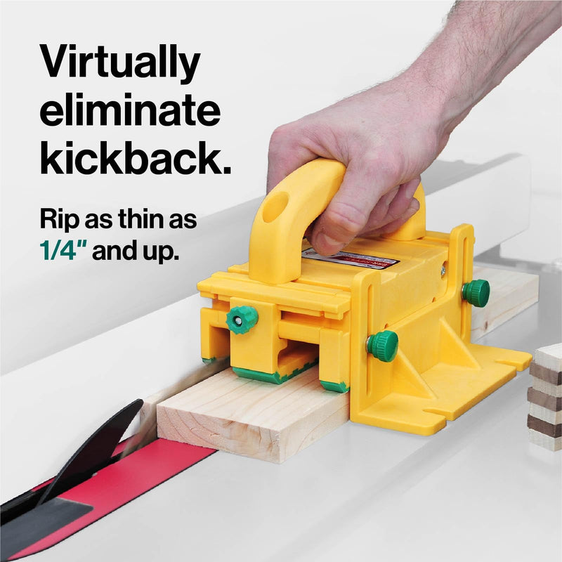 MICROJIG GRR-RIPPER GR-100 3D Table Saw Pushblock, Yellow Base