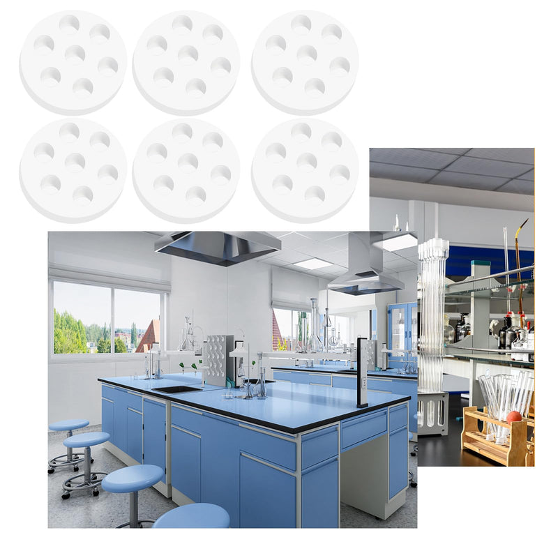 20PCS Transparent Glass Screen Filters Diameter 8mm Height 1.8mm High Borosilicate Glass Screens Filters with 7 Honeycomb Holes for Lab Filters