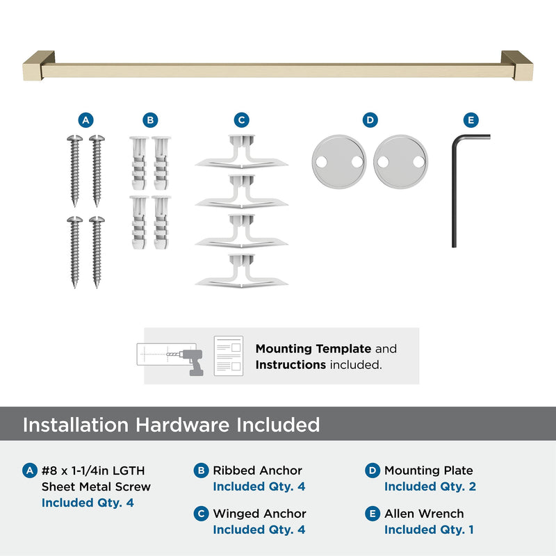 Amerock BH36084BBZ | Golden Champagne Towel Bar | 24 inch (610 mm) Center-to-Center Towel Rack | Monument | Bathroom Towel Holder | Bathroom Hardware | Bath Accessories