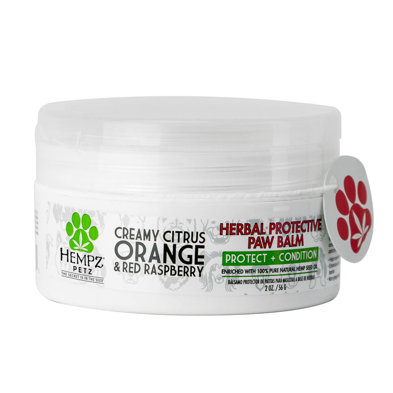 Hempz Petz Dog Paw Balm, Creamy Citrus Orange & Red Raspberry Herbal Protective Balm, 2 oz. 2 Fl Oz (Pack of 1)