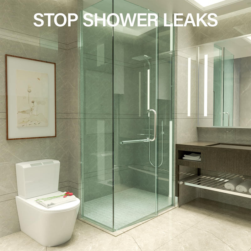 3Pack 3/8" x 39" Shower Door Bottom Seal - Shower Door Sweep - Frameless Glass Seal Strip - Stop Shower Leaks and Create a Water Barrier, 10MM 39" x 3/8" (3pcs)