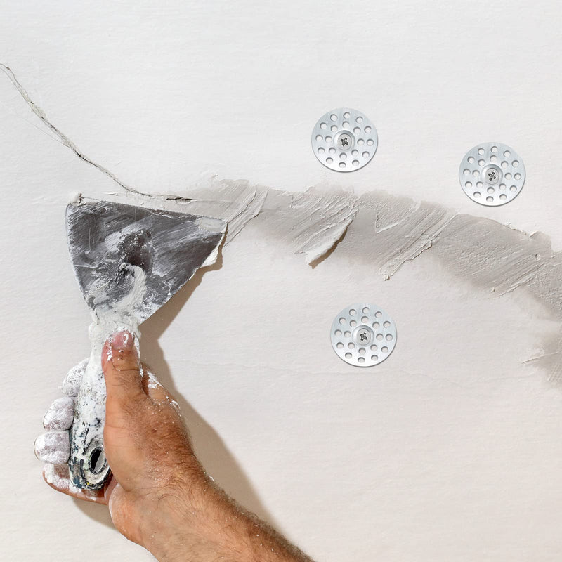 200 Pcs 1 Inch Zinc Plated Plaster Washers Metal for Screws Profile Flat Ceiling Washers Repair Rings Plaster Buttons for Wall Ceiling Drywall Hole Fixing 200