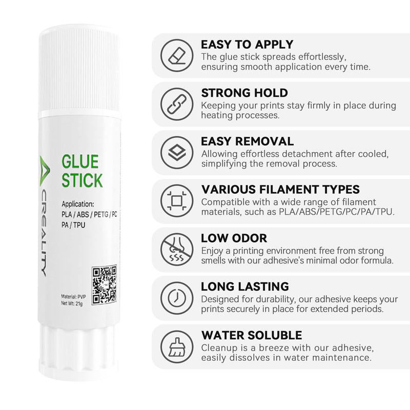 Creality 3D Printer Glue Stick Warping Reducing 3D Printer Glue Stick for Hot Bed 3D Printer Bed Adhesive PVP Solid 3D Print Glue Stick for PLA/ABS/PETG/PC/PA/TPU (Pack of 4) - NewNest Australia