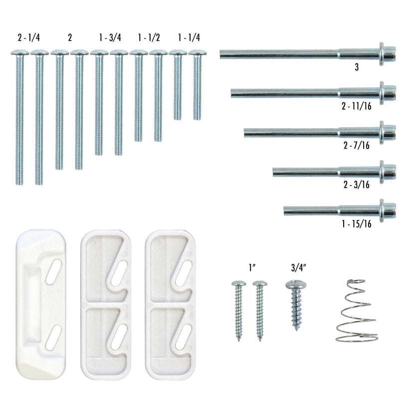 Ideal Security DX Pull Handle Set for Storm and Screen Doors, with Back Plate, White Modern