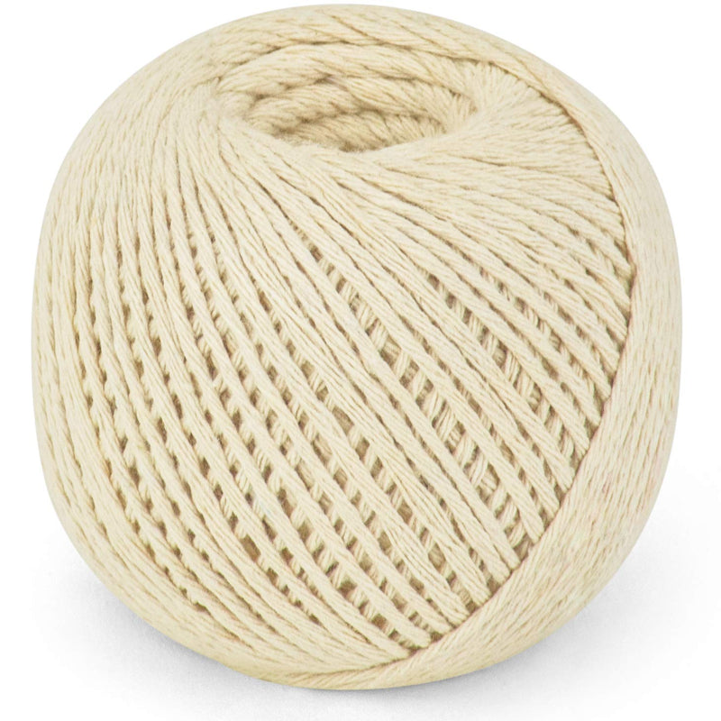 SteadMax 360 ft Butchers Twine String for Cooking, Wrapping, Unbleached 100% Natural Cotton Kitchen for Trussing Turkey & Roasting, DIY Crafting, Durable Tying, Easy Dispensing (1 Pack)