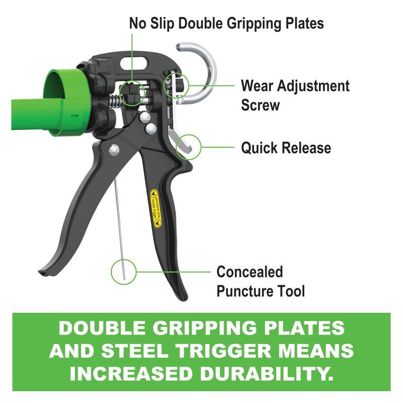 Albion Engineering Company B26 B-Line Manual Cartridge Caulking Gun, 1/10 Gallon (10 oz), 26:1 Drive 10 oz (1/10 Gallon) / 300 ml 26:1 Manual Drive