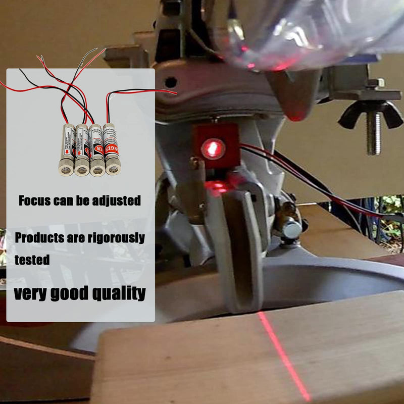 Red line laser module Industrial Laser Group Module adjustable focal length (cross-4packs) Cross-4packs