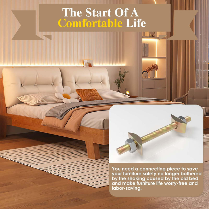 Furniture Fastening Connectors: Secure Countertops, Butcher Blocks, Tables, and Bed Frames with Bolt and Nut Hardware, Draw Bolts, and Miter Bolts,Metric-M8 5/16" x 3-1/2" (10PCS)