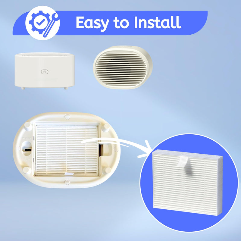 Nisipra AP03 HEPA Replacement Filter for Conair Air Purifier Portable Small Room AP03 8 Packs