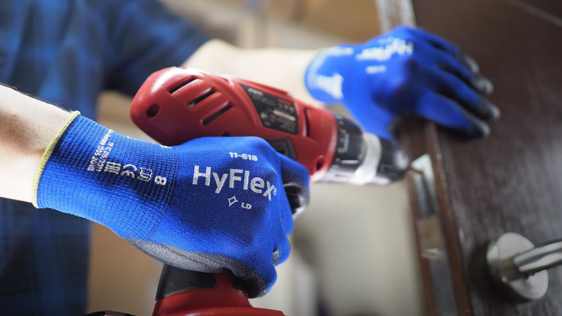 Ansell HyFlex 11-618 Nylon Light Duty Multi-Purpose Glove with Knitwrist 9 (L)