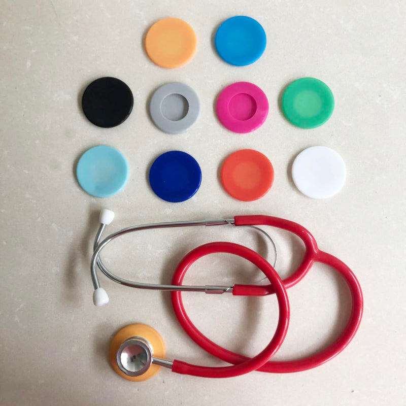 16PCS Soft Silicone Stethoscope Covers, Disposable Diaphragm Bell Cover Protectors Replacement Sleeves (Multicolor Random Color)