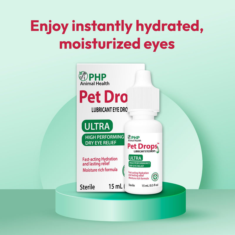 Ultra Lubricant Pet Drops 15 ml - Eye Drops for Cats and Dogs - Moisture Rich Formula, Fast Acting Hydration Dogs Eye Drop for Dry Eyes, Artificial Tears for Extra Dry Eye ( U.S Made )