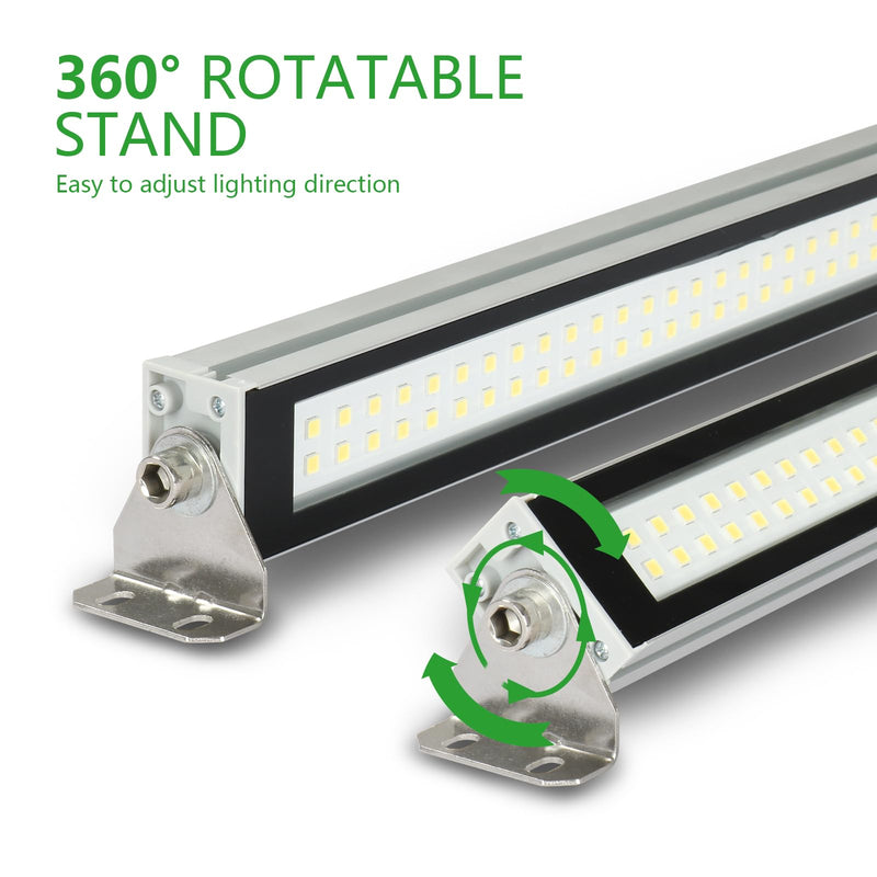 Industrial Machine LED Tube Light 12W 1440LM, 17.2In 6500K DC 24V CNC Machine Work Light IP67 Waterproof LED Explosion Proof Lighting No Plug 24.0 Volts (DC) 12.0 Watts