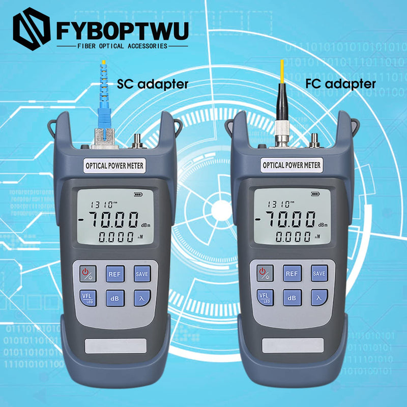 1pc 3 in 1 Function Fiber Optic Tester Portable Optical Power Meter (FC/SC/ST) & VFL 1mw Visual Fault Locator & LED, OPM & VFL Fiber Optic Tester, Range: (-70) dBm ~ (+10) dBm