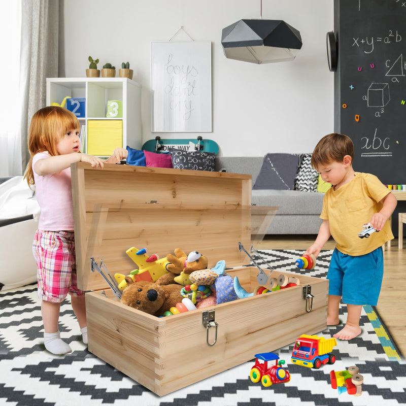 2 Pack | Soft Close Hinges for Toy Boxes, Wooden Chests, Cedar Storage, Trunks & Benches | Tension Adjustable Slow Down Chest Hinges | Cabinet Slow Close Hinges for Lift up Flip Doors. 2