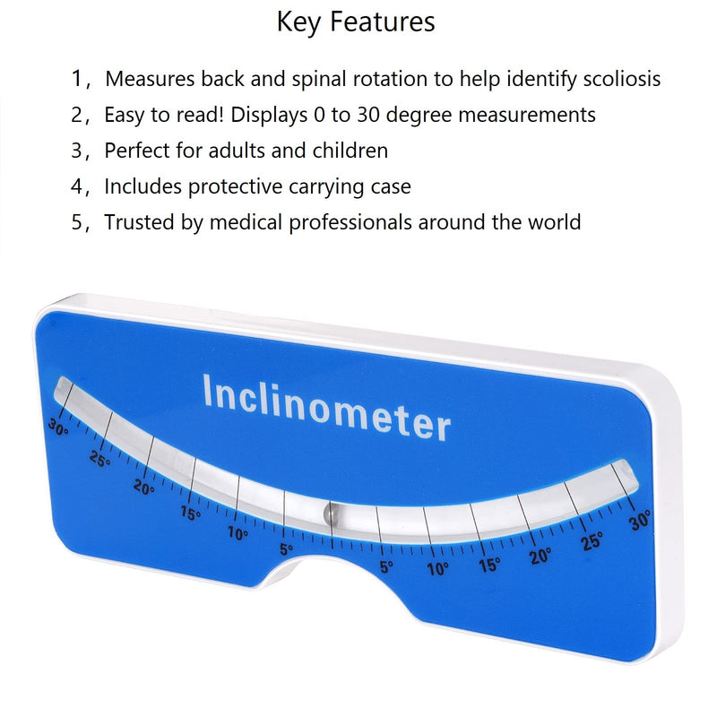Scoliometer, Portable Device with Spine Contour and Metal Ball Insert for Measuring Spinal Alignment，Measure Spine Slope (2) 2