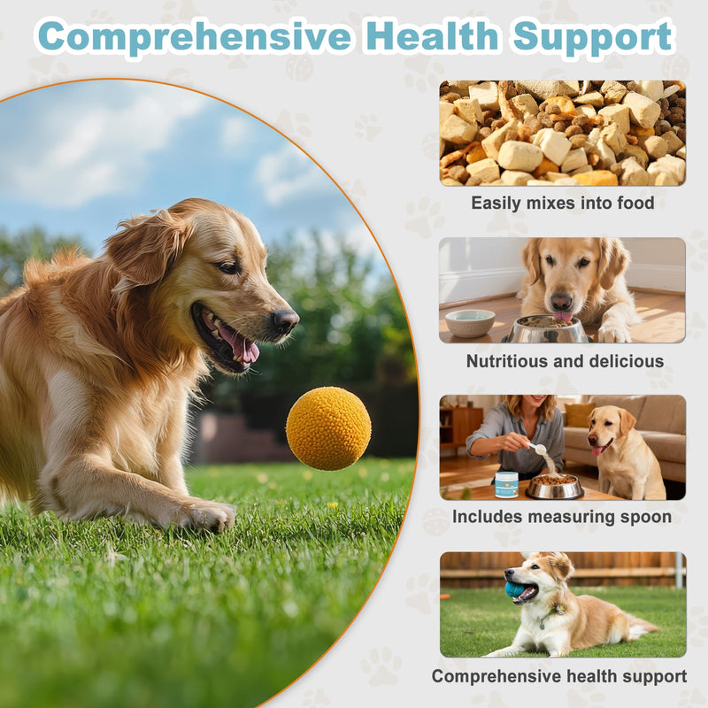 Probiotics for Dogs & Cats - 10 Billion CFU, 9 Strains Probiotic Blend, Gut Health Supplement for Small & Large Pets, 6.53oz (180g)