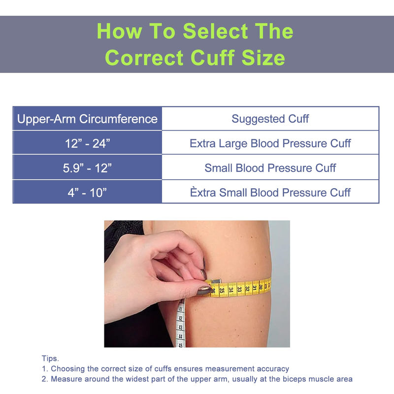 Replacement Extra Large Cuff for Omron BP Monitors 22-52CM Big Arm - Adjustable XL Blood Pressure Cuff, Includes 4 Universal Interface, Blood Pressure Monitors Large Cuff Compatible