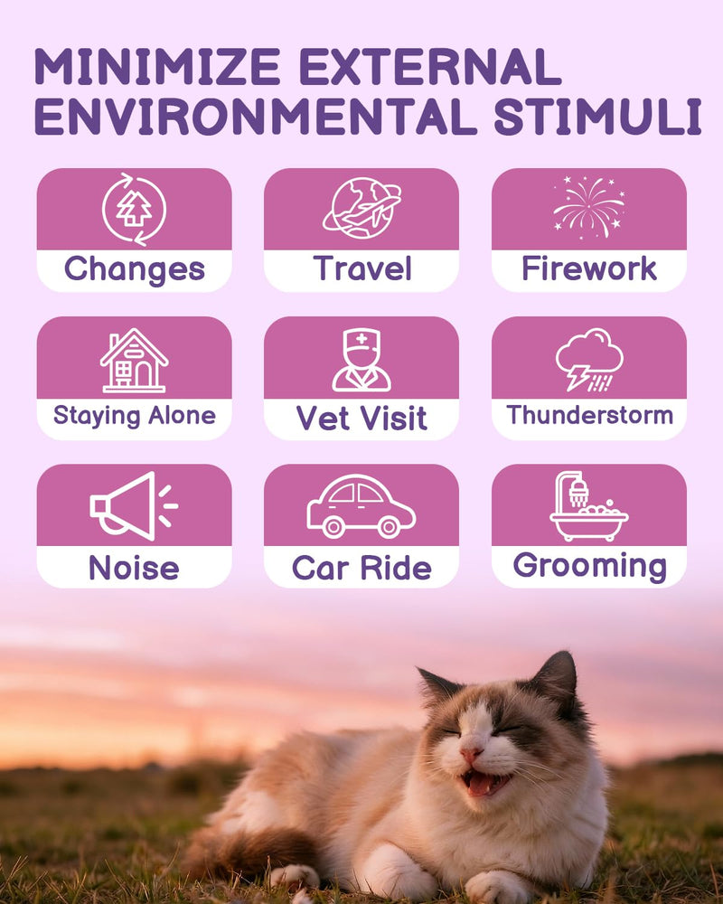 Hairball Treatment for Cats - Cat Hairball Remedy - with Natural Ingredients & Vitamins, Cat Calming Spray - Reduce Scratching, Fighting, Peeing, Marking