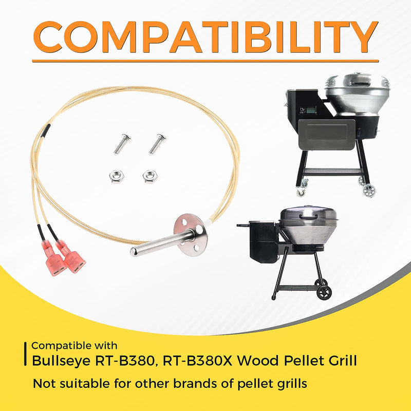 Replacement Temperature Probe Sensor Compatible with Bullseye RT-B380 RT-B380X Wood Pellet Grill