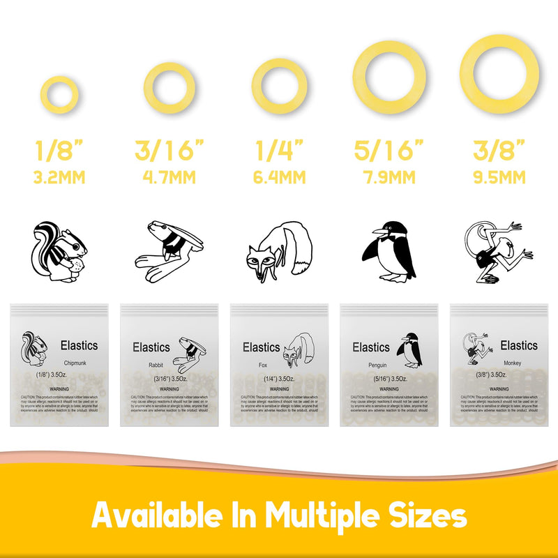 500 Pcs Orthodontic Elastic Rubber Bands, 3.5 Ounces Heavy Dental Rubber Traction Bands, Free Elastic Placer for Braces (5/16",Penguin) 5/16",Penguin
