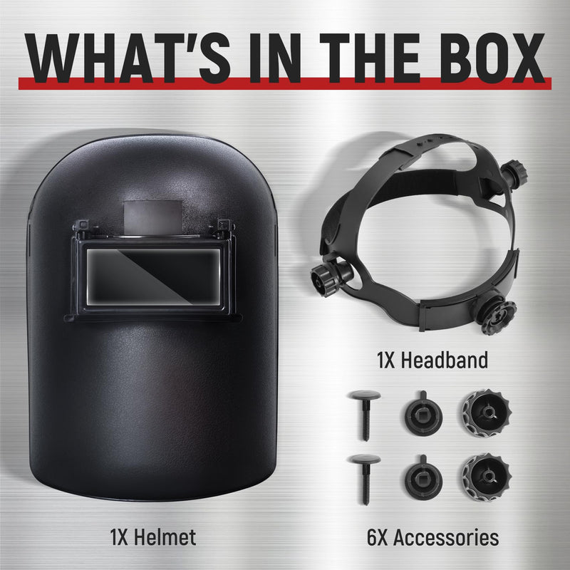 TOPDC Welding Helmet 3.86"x1.61", Flip Front Welding Mask with Adjustable Headgear, Shade 11