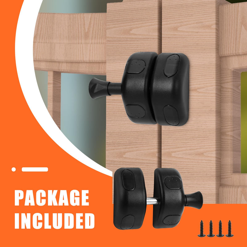 Magnetic Gate Latches Side Pull, Black Magnetic Gate Latch for Home, Yard & Garden Fences No-key