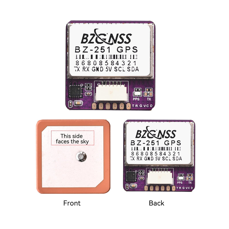 BZGNSS BZ-251 FPV GPS Module - Dual Protocol M10 Drone GPS for RC FPV Drone Racing Fixed-Wing Long-Range Flight Compatible with F405 F722 Flight Controller by Speedybee