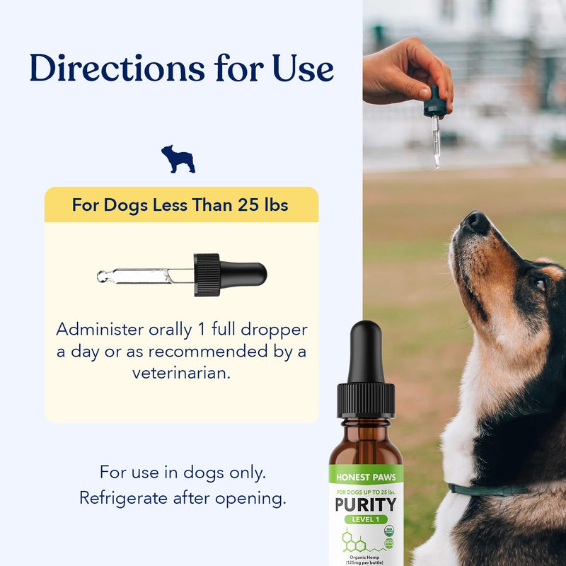 Honest Paws Hemp Oil for Dogs - Natural Hemp Seed Oil Calming Purity Drops for Dogs - Rich in Omega 3 6 9 to Promote Healthy Bones, Joint Support, Relaxation, Managing Normal Stress - Made in The USA