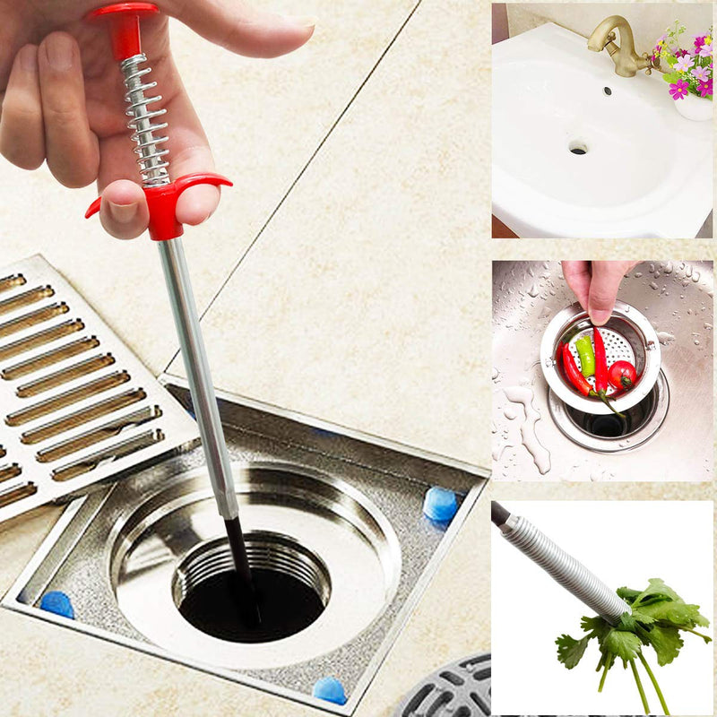 Plumbing Grabber Sink Grabber Flexible Claw Pickup Tool for Litter Pick, Drains, Home Sink, Toilet & Clean Dryer Vents (24inch) 24inch
