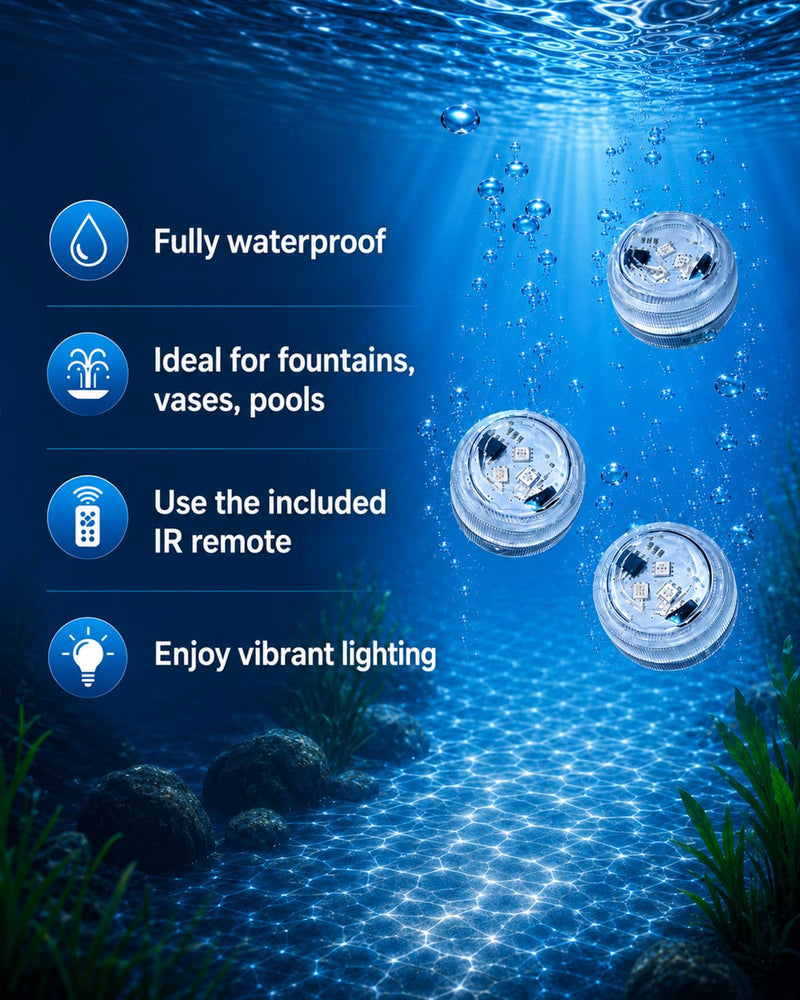 Mini Waterproof RGB LED Tea Lights with Remote Control for Bambu Lab KC020,3D Print Battery Powered LED Light Kit,Small Multicolor LED Flame Tea Light Candle Set for 3D Printing Projects(12 PCS) 12Pack
