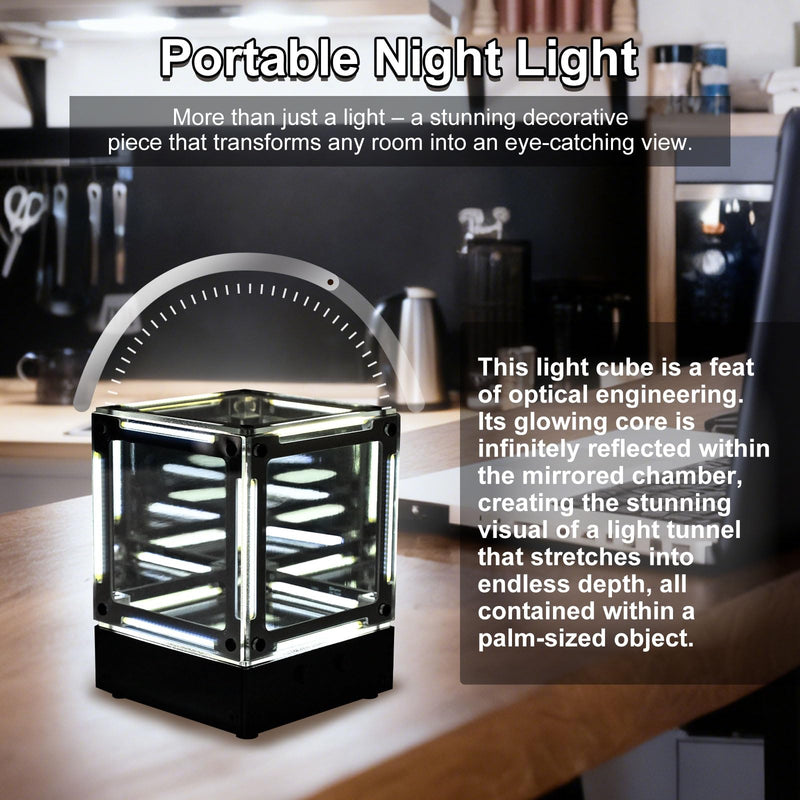 DIY LED Night Light Soldering Kit, 3D Mirror Cube Soldering Project Desk Decor with Adjustable Light Modes, Electronics STEM Present for Gamers and Makers