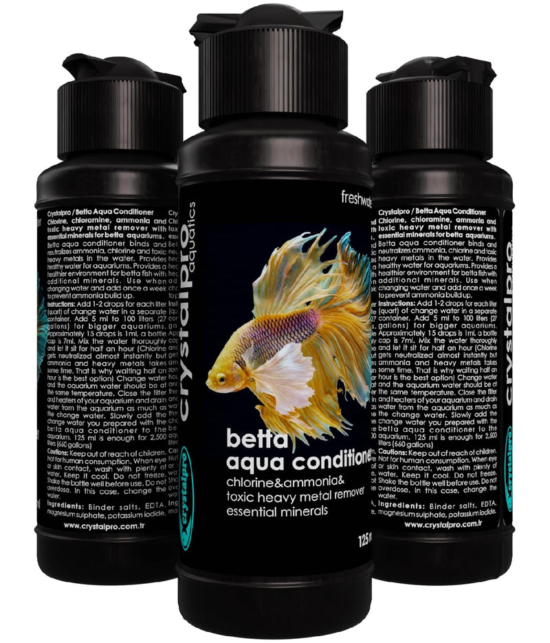Betta Water Conditioner Treats 660 Gallons - Concentrated Betta Fish Water Conditioner Neutralizes Chlorine and Ammonia (4.2 Oz-125 ml)