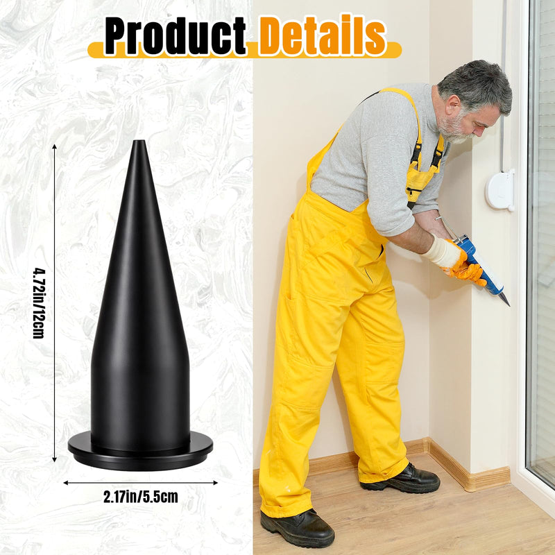 Lasnten 20 Pcs Sausage Caulking Gun Tips Reusable Caulking Cones Nozzle Straight