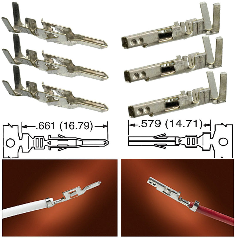 Molex 16 Circuit Receptacle and Plug Housing w/Terminals AWG 18-24 Mini-Fit Jr
