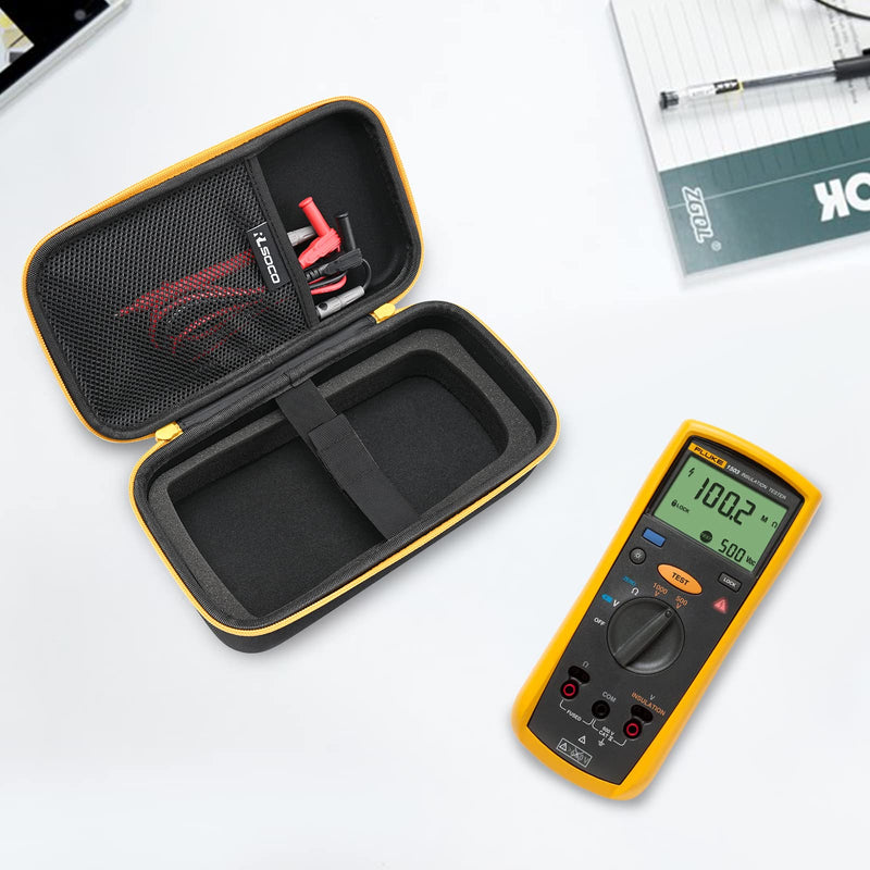 RLSOCO Hard Case for Fluke 1587 FC/1503/1507/1508/1577 & Works with Brymen BM869s Digital Megohmmeter Insulation Resistance Tester (Case has Updated to Have Padding Around)